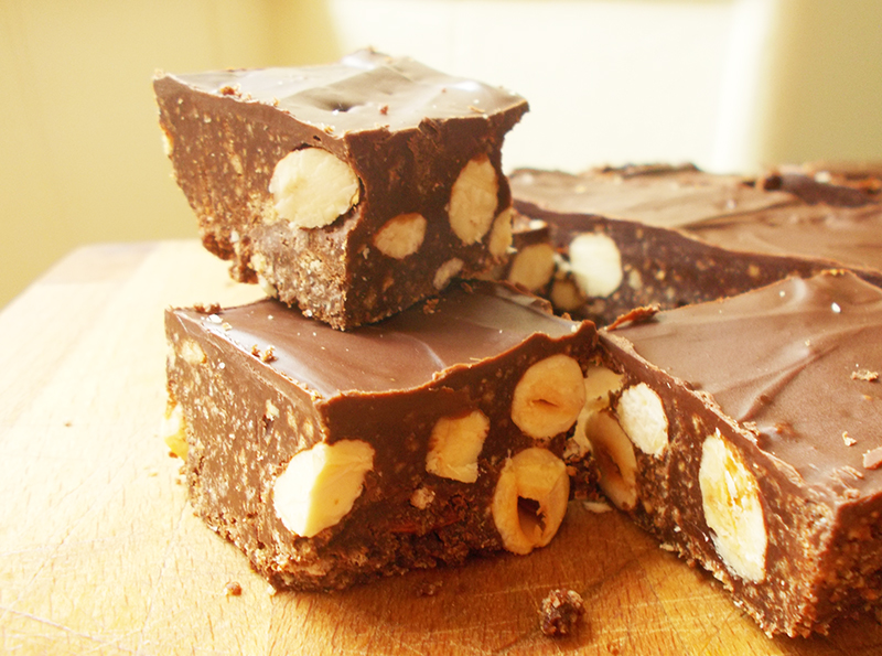 Extra Nutty Chocolate Tiffin | The Chestnut Candle