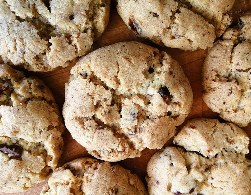 Vegan Walnut Date and Chocolate Cookies The Chestnut Candle